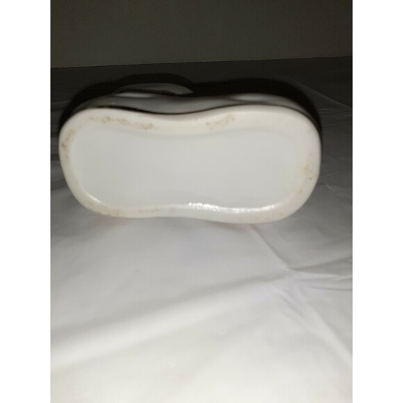 Vintage Collectible Art Deco Porcelain Baby Shoe Painted Flower and Gold Trim - Picture 5 of 8